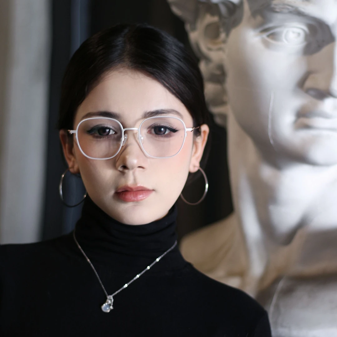 山与溪北海道情书超轻钛框素颜精致高端设计师镜框复古时尚方框