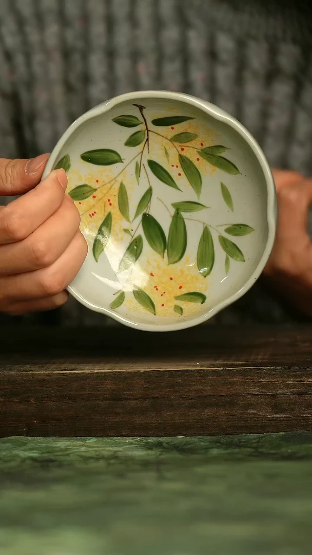 陶瓷青诗集手工手绘瓷器