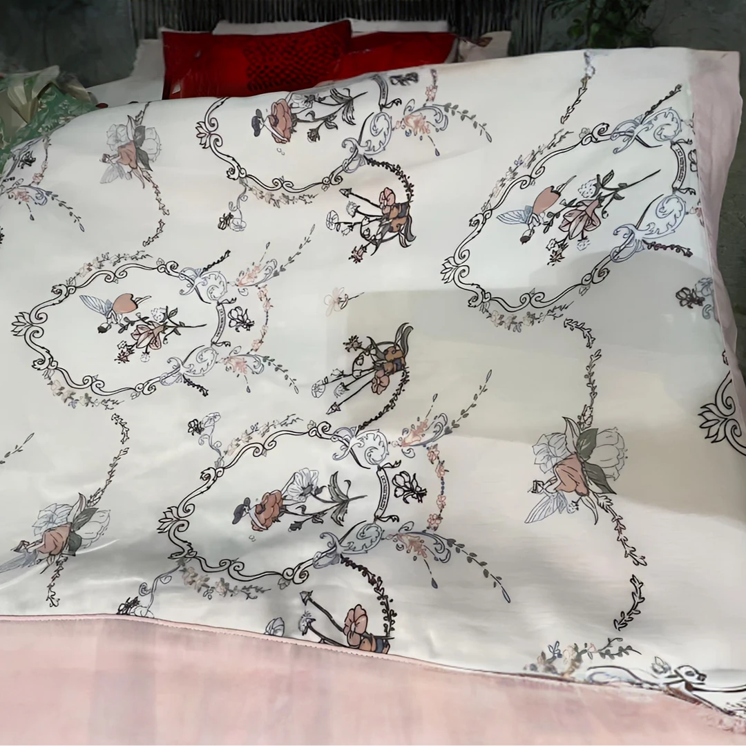 赫本猫双层竹棉纱空调盖毯