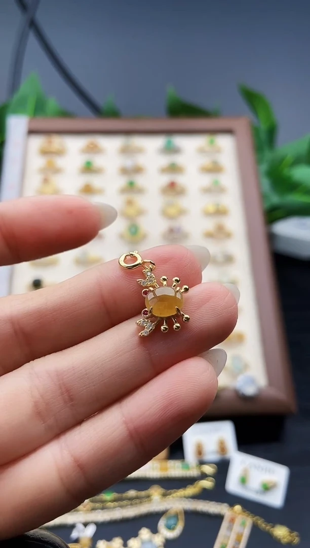 颈饰银S925镶嵌翡翠12