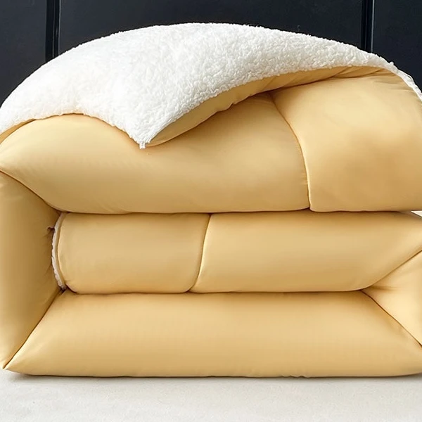 ya纯色羊羔 绒 加厚冬被2米