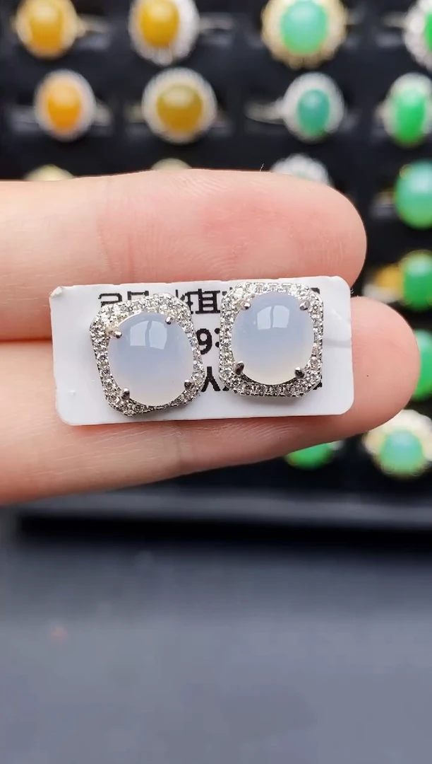 银S925镶嵌戒指翡翠8070