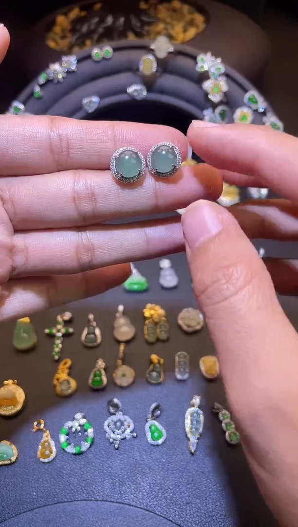 吊坠(不含链)银S925镶嵌翡翠1