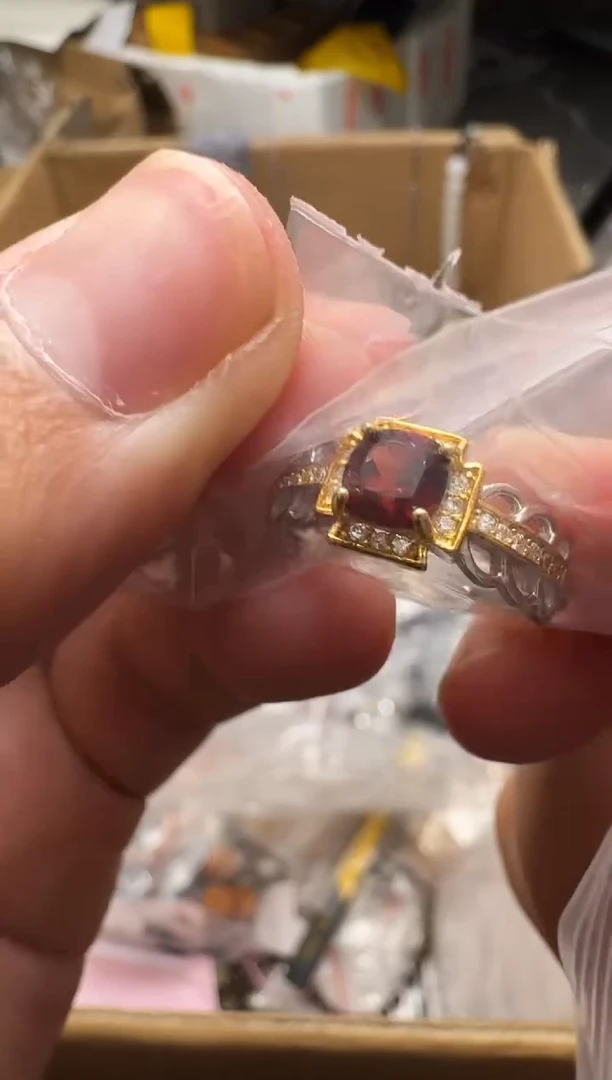 水晶戒指银S925镶嵌上