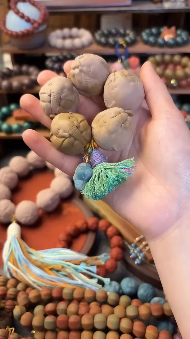 泥塑安宫桂花大象手捻一个微瑕