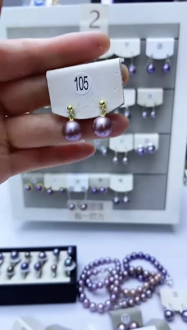 【闪购商品】淡水珍珠耳饰银S925镶嵌105