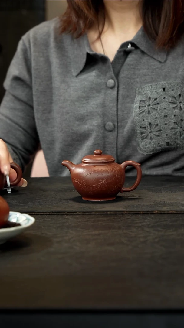 茶壶紫砂王*林底槽青全手工高笑樱150cc