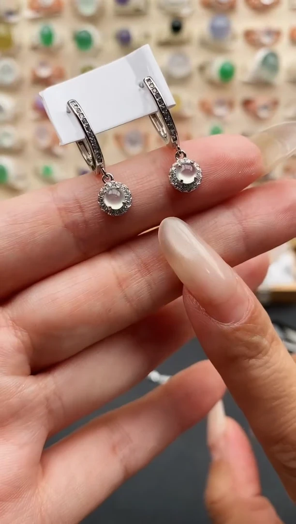 银S925镶嵌戒指翡翠缅甸天然A货翡翠11   2-8