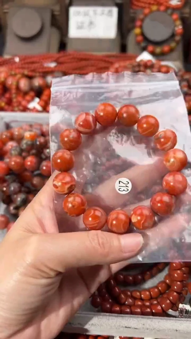 南红玛瑙手串未镶嵌14+