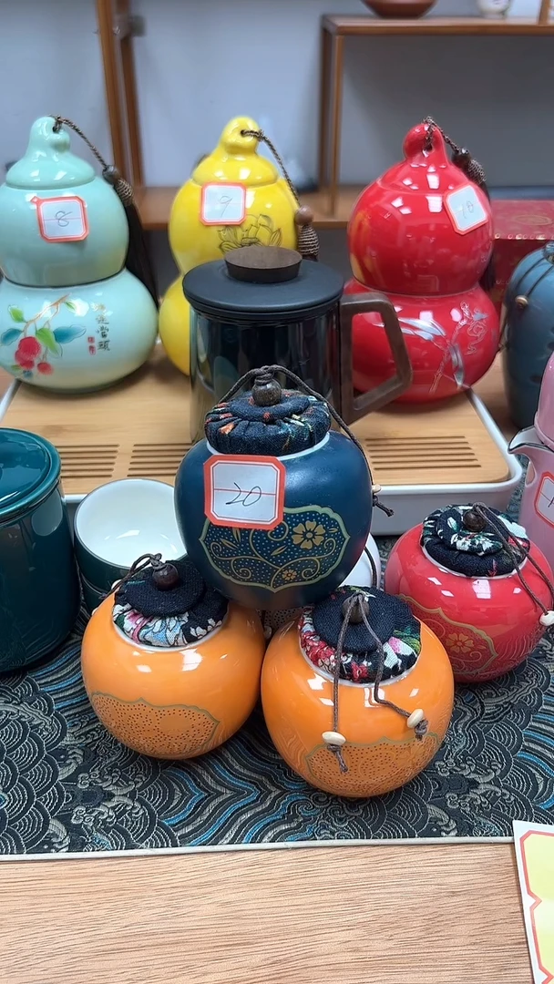 德化陶瓷茶具茶具5个茶叶罐20