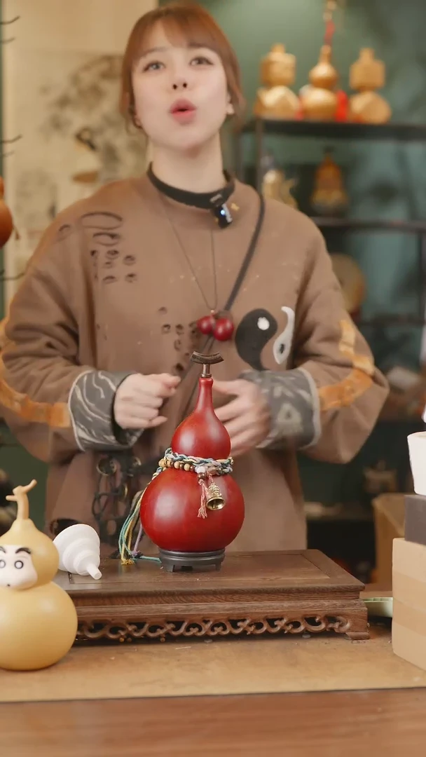 【闪购商品】334号精品天然大漆工艺防渗内胆酒葫芦~