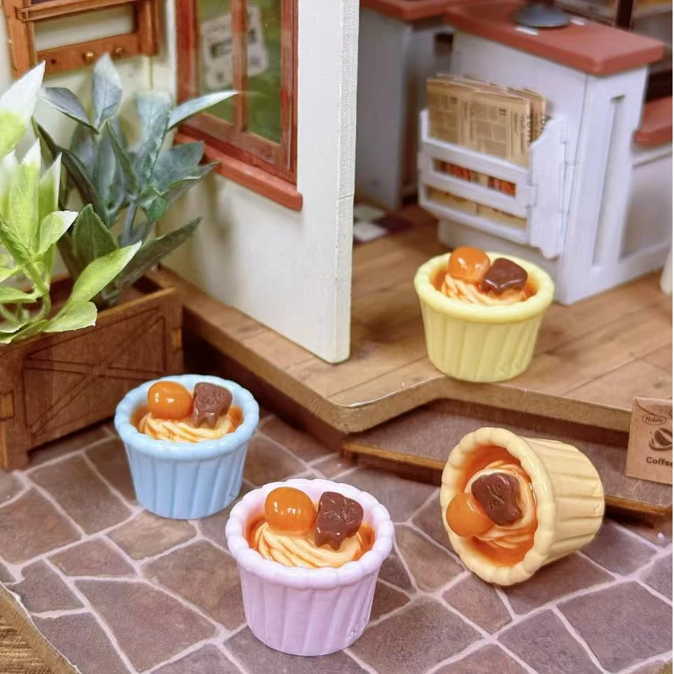 【开芯定制】红茶板栗巴斯克 高品树脂仿真食玩 树脂DIY配件