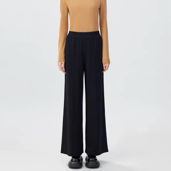 AMASS/阿玛施热力感百搭直筒显瘦垂感纯色休闲长裤女士 5100360