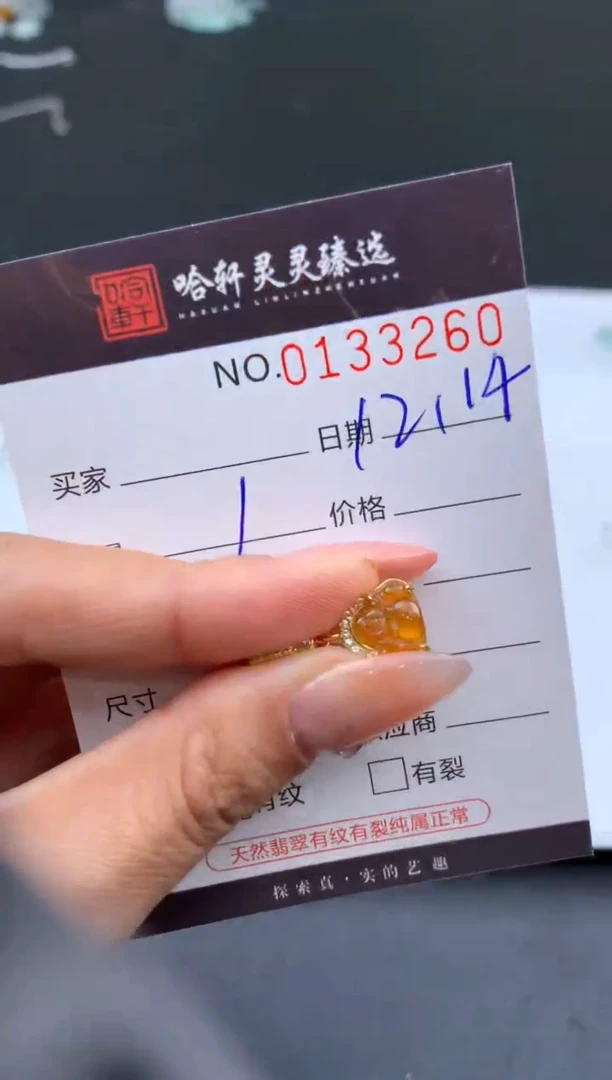 颈饰未镶嵌翡翠 哈轩  耳饰一对