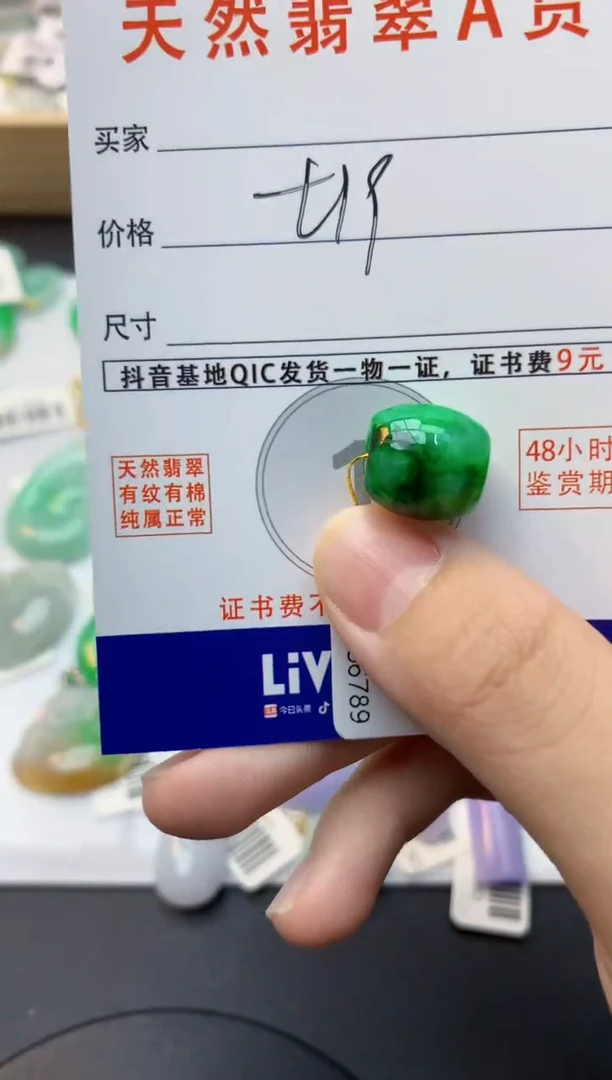 颈饰未镶嵌翡翠天然缅甸A货翡翠百元以上9元证书费自理