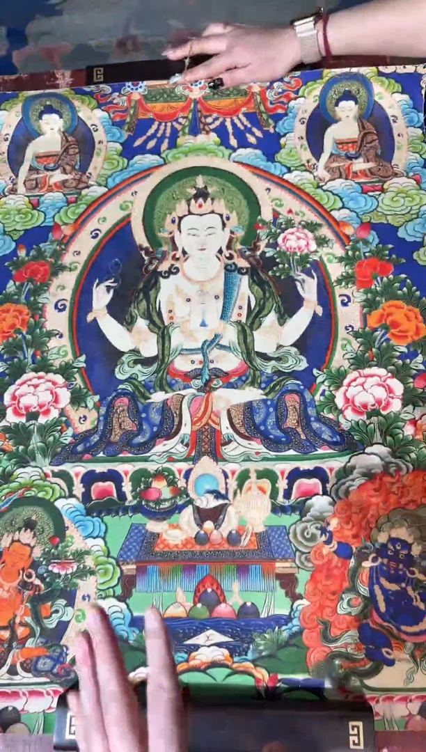 卷轴画龙妹的唐卡tk16