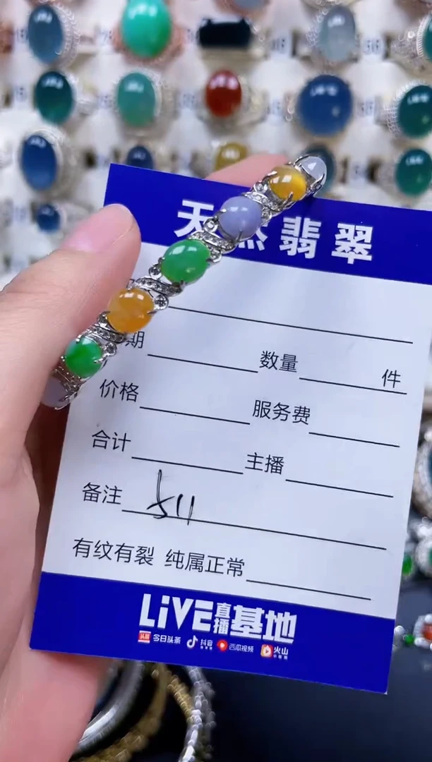 银S925镶嵌手镯翡翠511