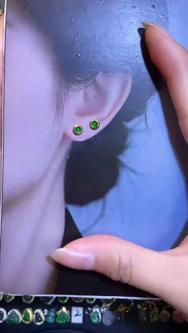 翡翠银S925镶嵌颈饰天然a货翡翠