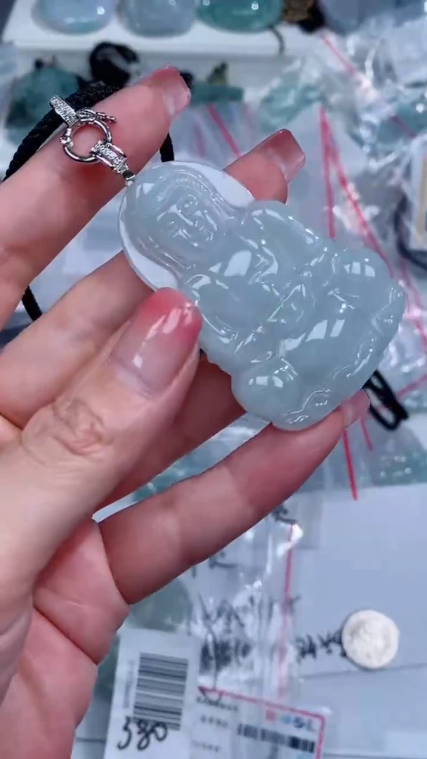 翡翠银S925镶嵌颈饰吊坠