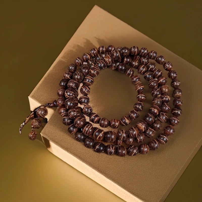 降真香黄金甲8成8老型珠手串 男女款0.8多圈108颗