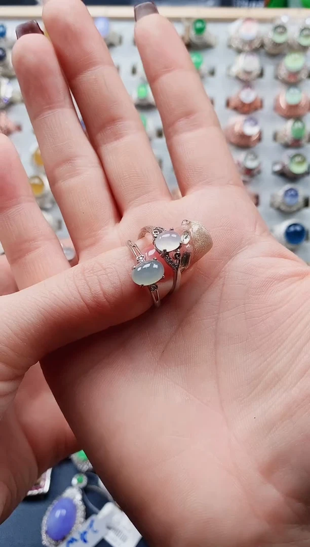 【闪购商品】翡翠戒指银S925镶嵌盘主女戒专场