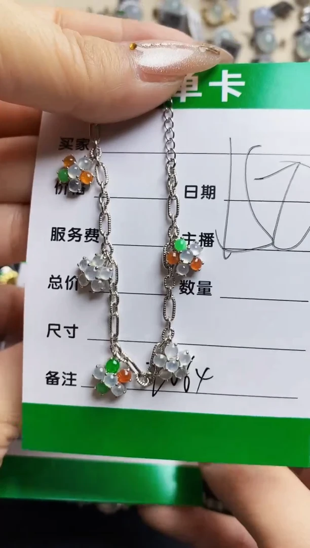 翡翠戒指银S925镶嵌2064