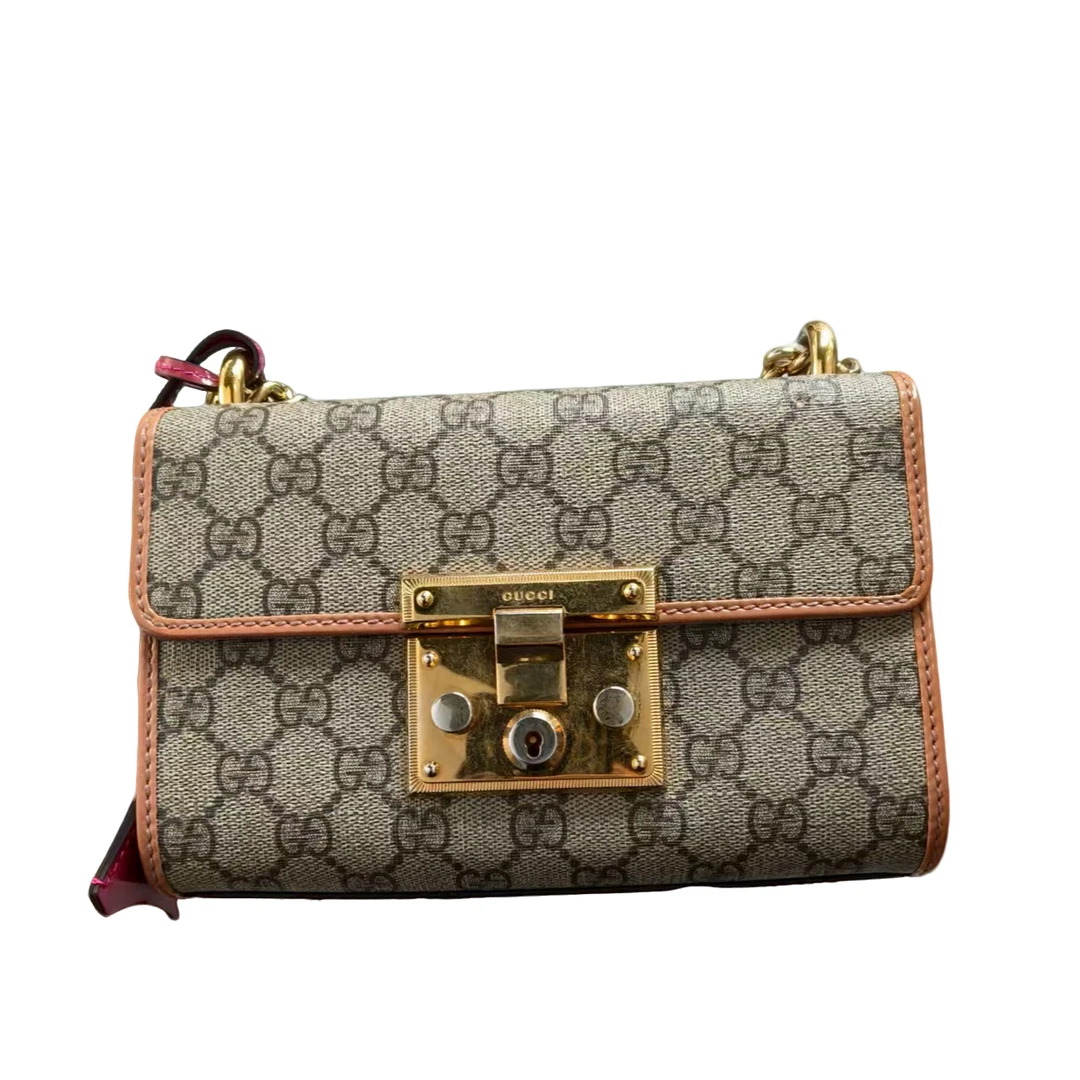 99新 GUCCI/古驰 月光宝盒 老花拼橘