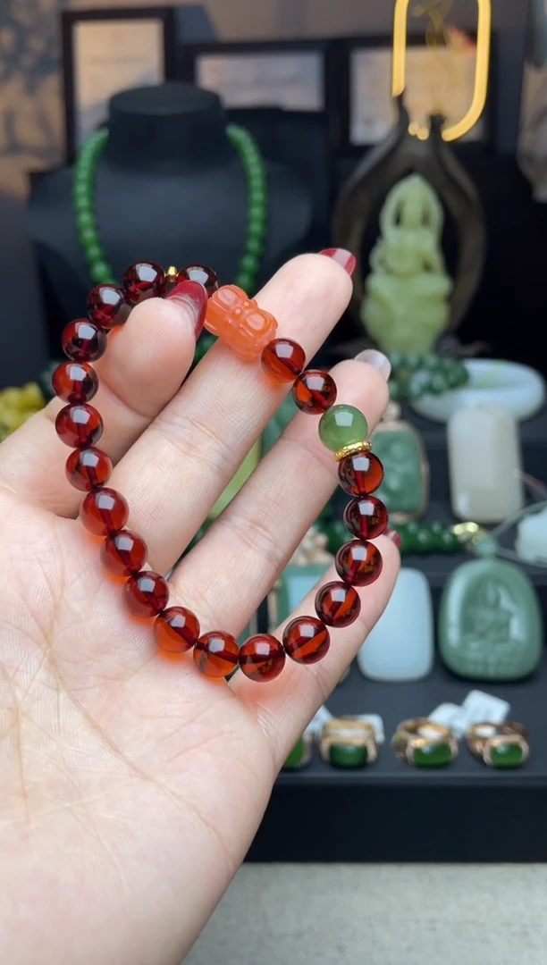 【闪购商品】琥珀手链未镶嵌手串m047