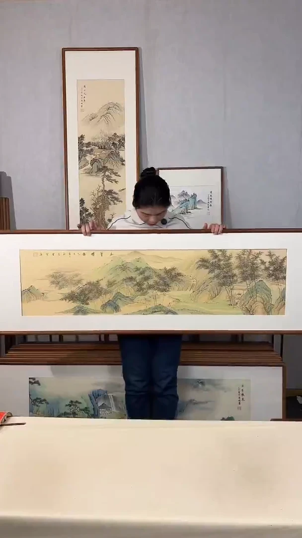 国画手绘*幽皇雅韵*52*172cm带框发货