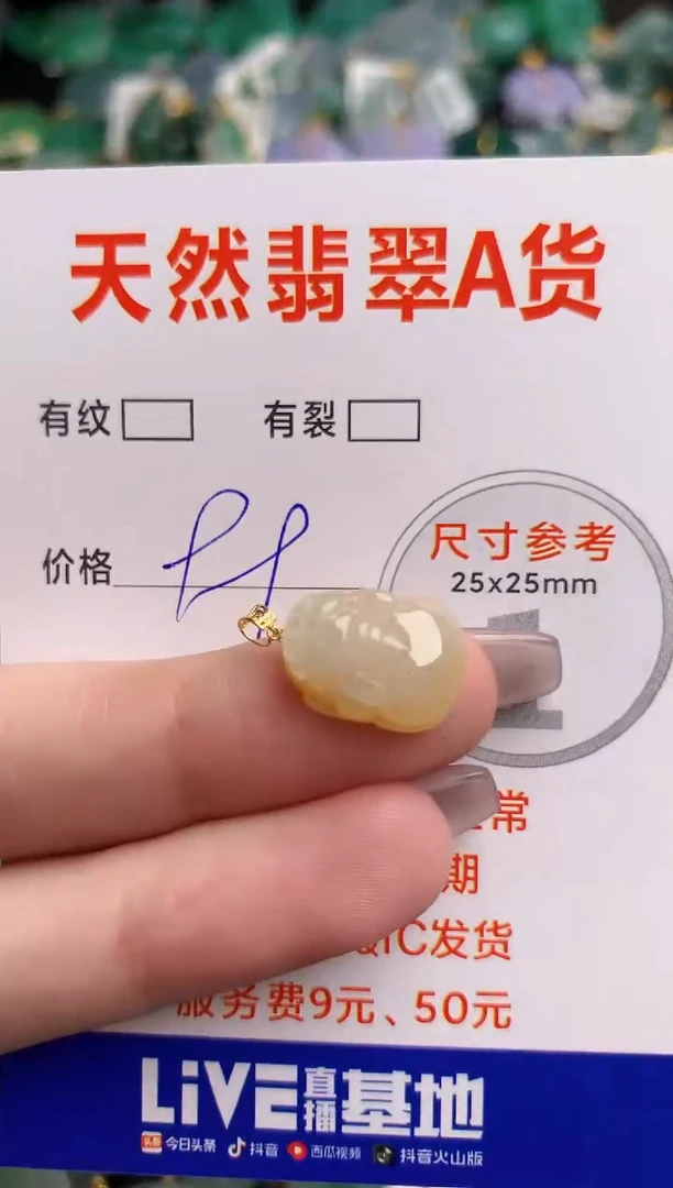 翡翠18K金镶嵌颈饰23002323