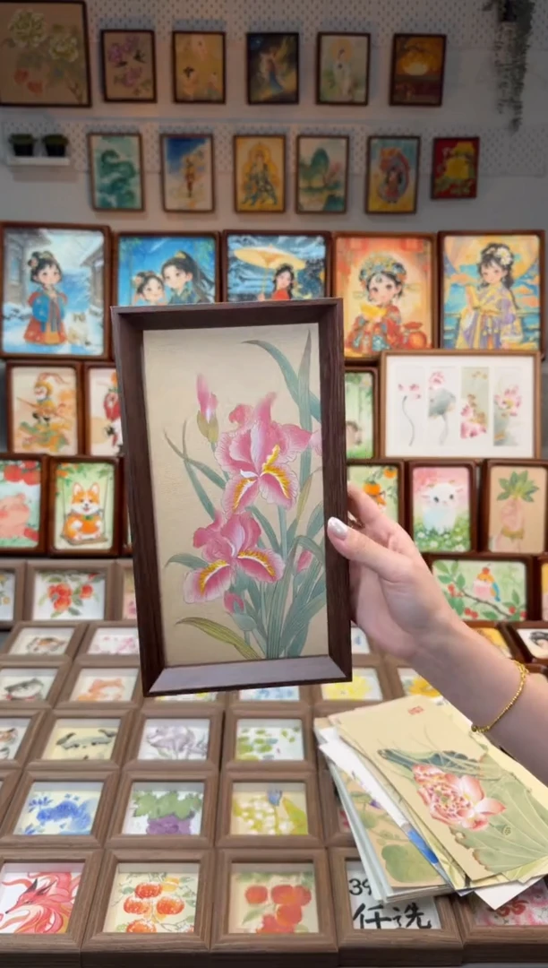 国画粉鸢尾 手绘国画27