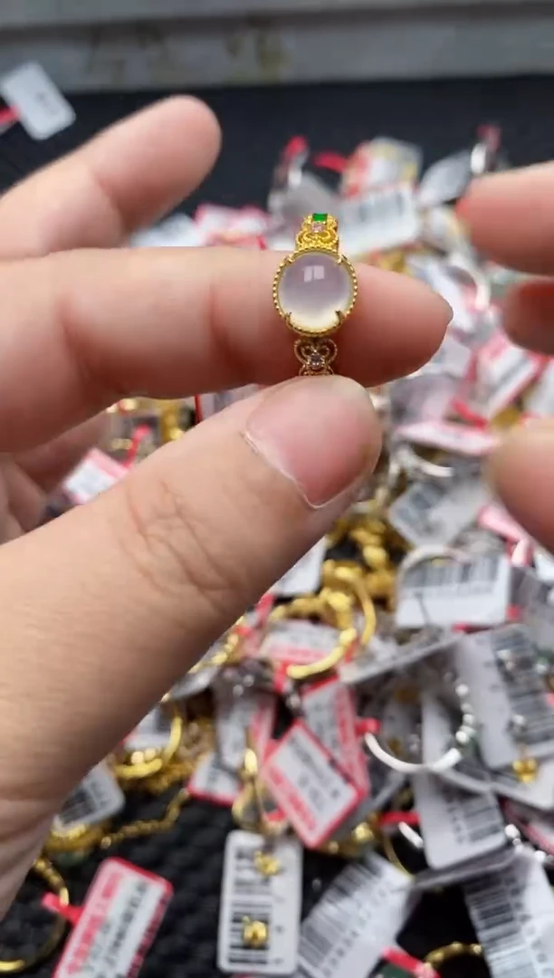 【闪购商品】翡翠戒指银S925镶嵌22222---6