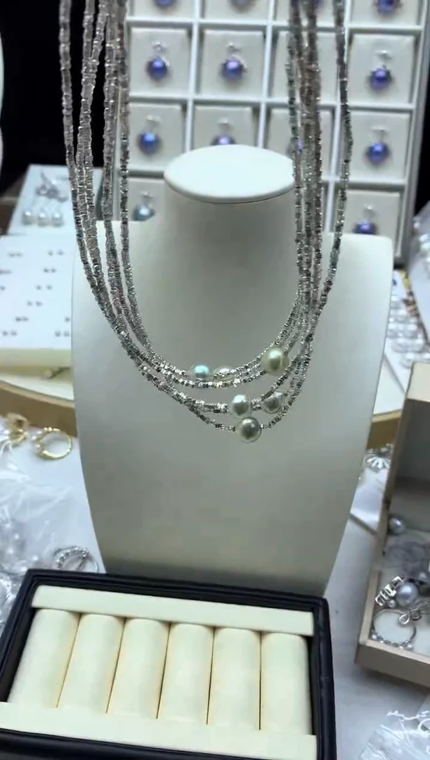 颈饰银S925镶嵌海水珍珠多样性发其一