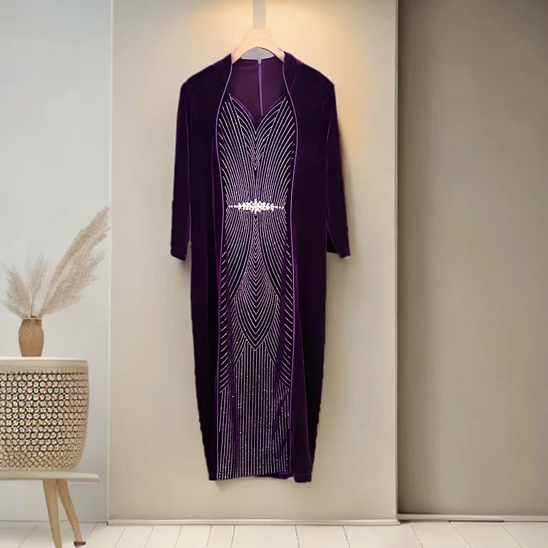 248029设计师轻奢气质女装显瘦遮肚子中老年妈妈装上档次时尚