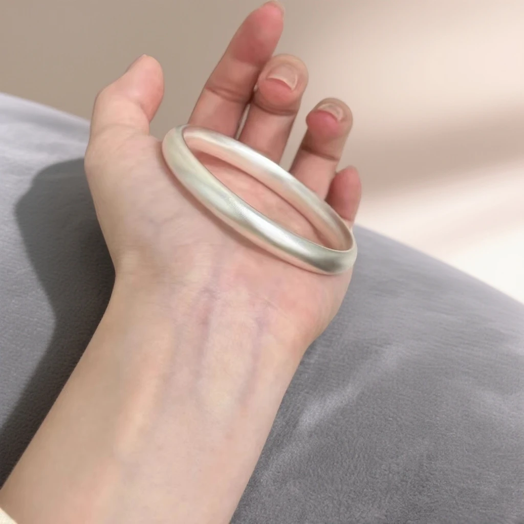 【泥鳅背】简约小众复古百搭闭口镯