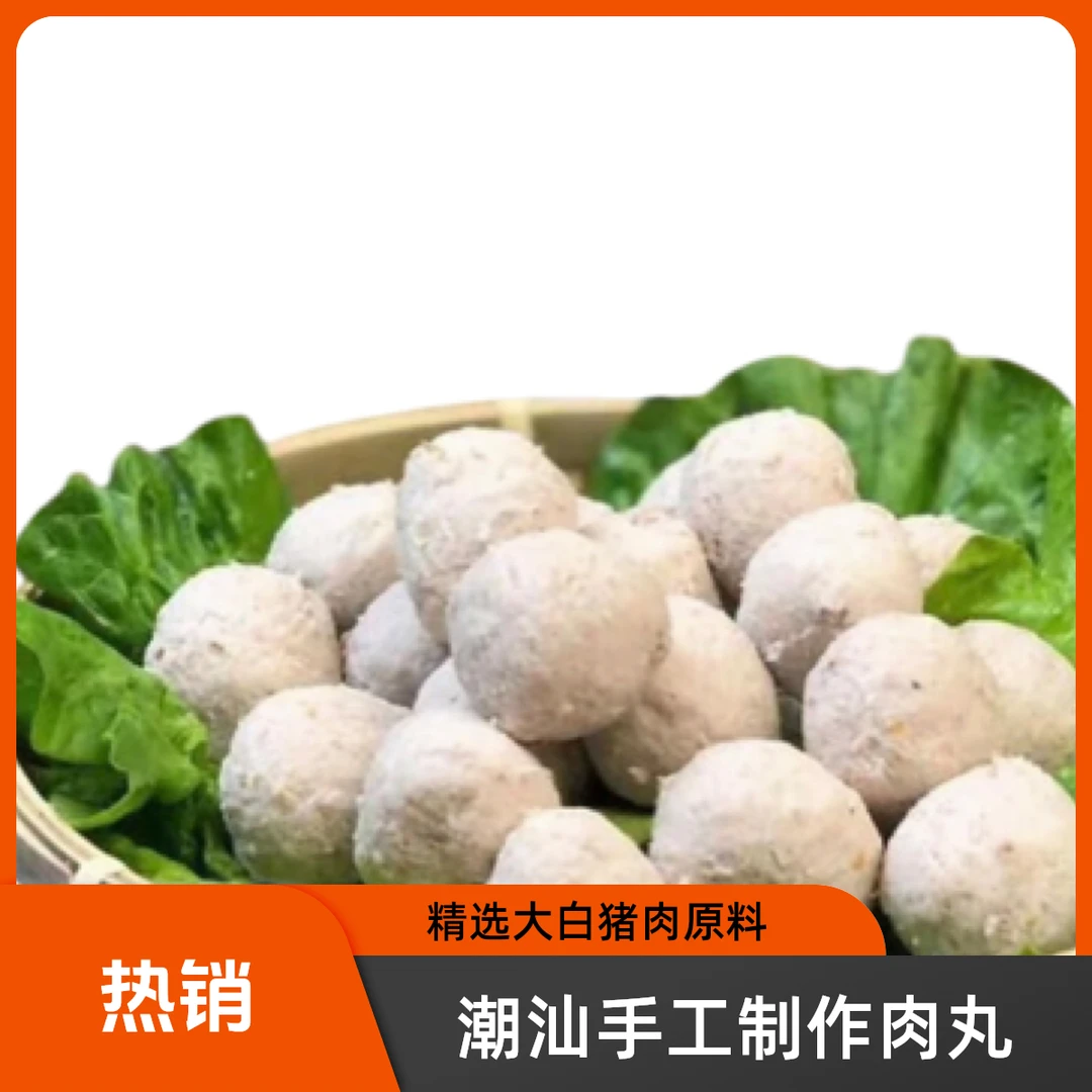 潮汕特产手工肉丸特色丸鱼丸牛肉丸粿条汤粉丸子烧烤火锅食材