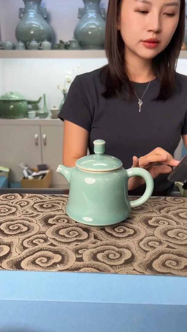 龙泉云间青瓷小米茶器
