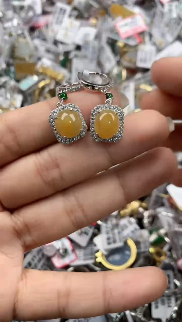 银S925镶嵌戒指翡翠888       10