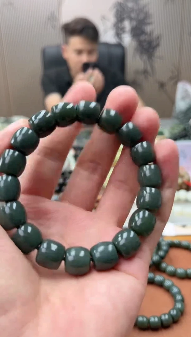 手串未镶嵌和田玉纯天然新疆且末蓝12
