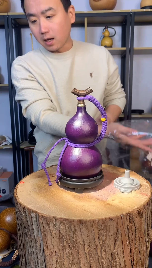 我**白天然大漆酒葫芦 可装热水