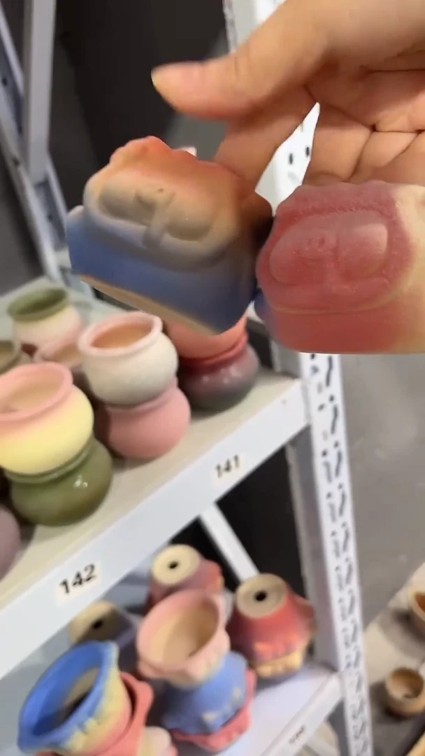 惜麦饭石粗陶多肉花盆两个