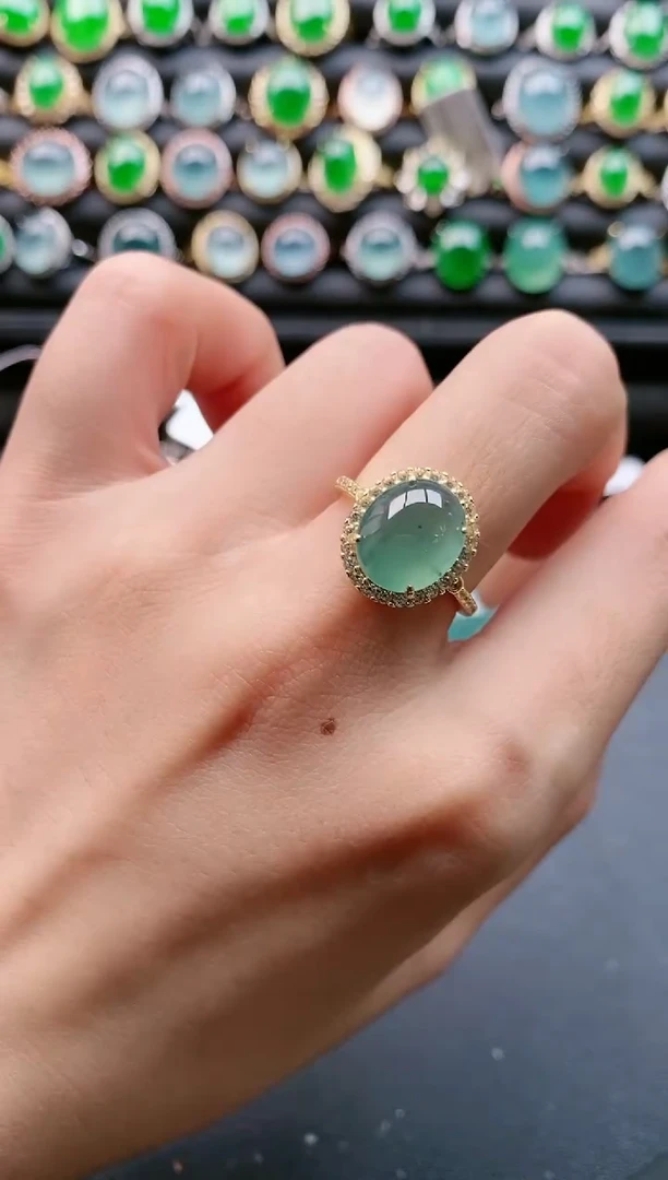 【闪购商品】翡翠戒指银S925镶嵌111111