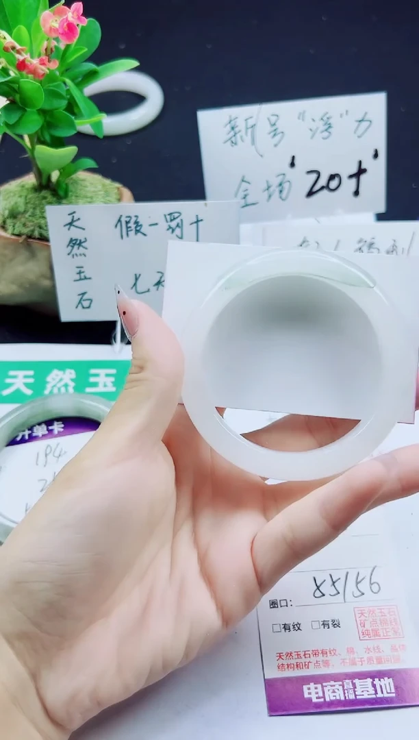 未镶嵌手镯石英质玉195-55/56