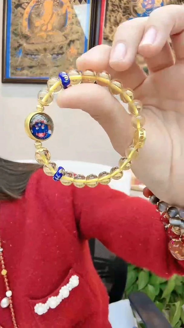 【闪购商品】水晶手串未镶嵌巴西黄水晶大黑天手串