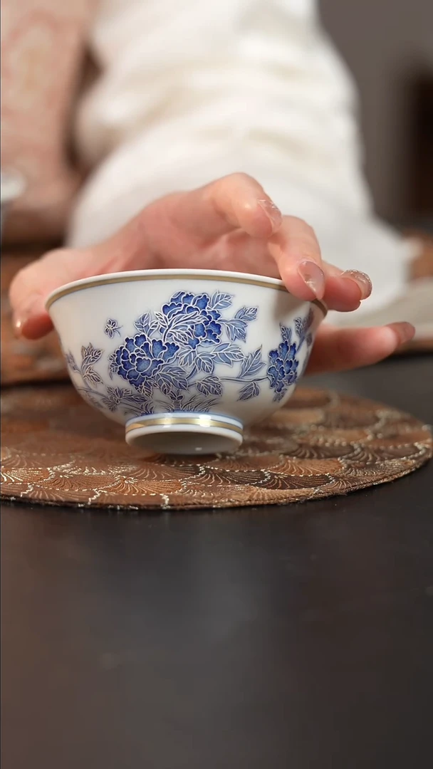 【闪购商品】杯四景堂青花描银