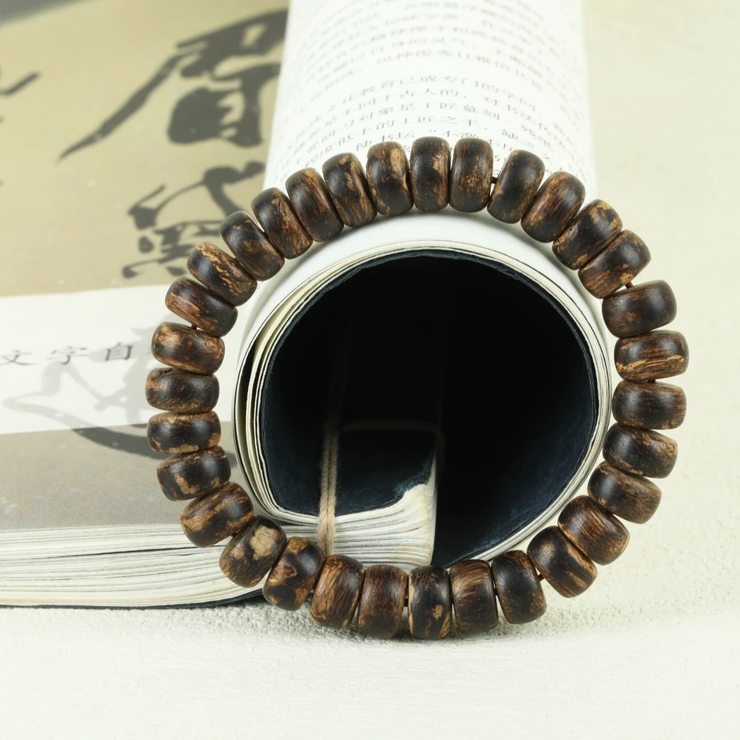 沉香沉水文莱沉香15克10mm手串单圈桶珠