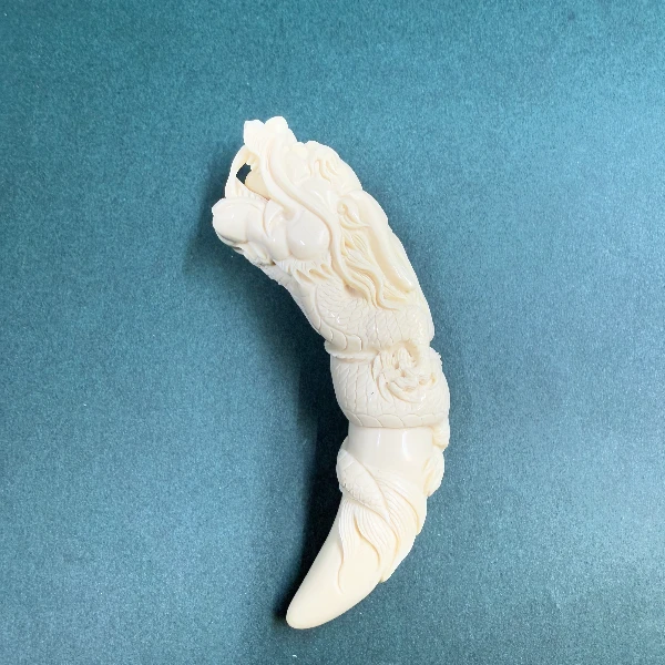 DK1010天然猛犸牙雕刻牙尖 支持鉴定 假一罚四