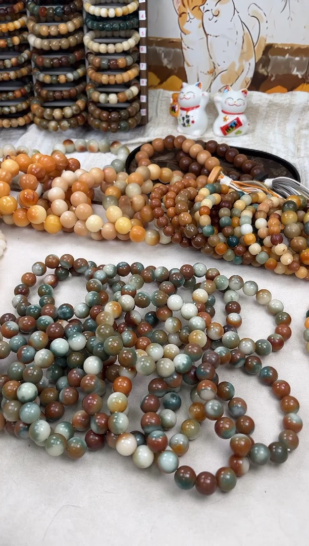 菩提根/象牙果手串a190卡4 水磨微瑕福利