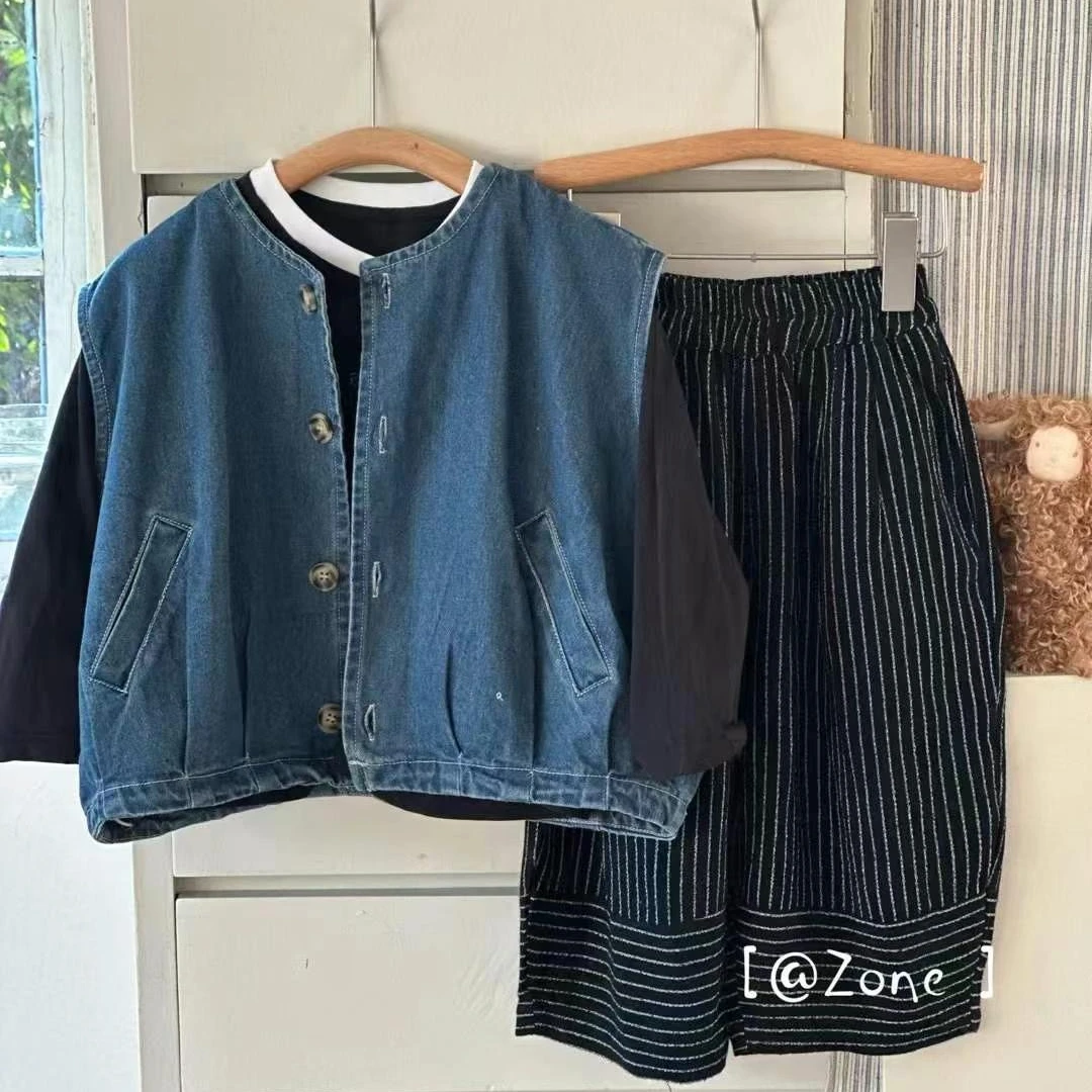 春秋款 Z+One 日韩系马甲/打底衫/牛仔裤男童休闲时尚韩版