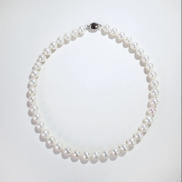 10-11mm承星QG126 无核S925银天然淡水珍珠项链45cm